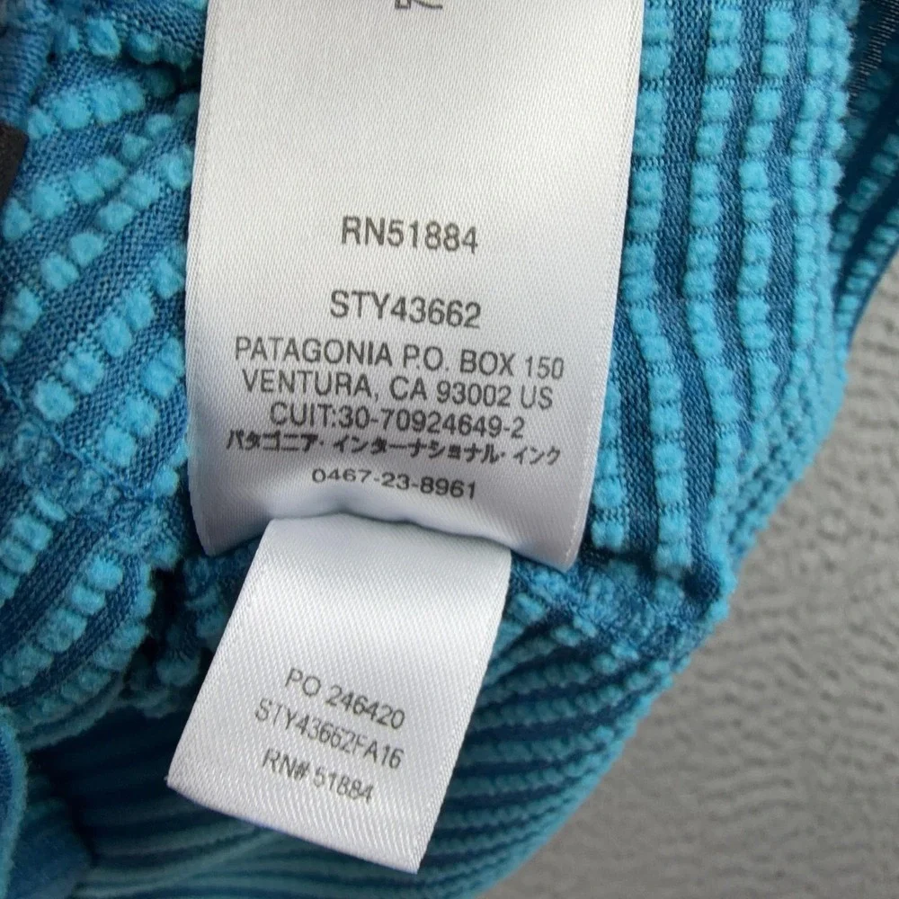 Patagonia Capilene Mens XL Blue Quarter Zip Pullover Long Sleeve STY43662